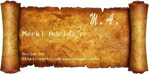Merkl Adrián névjegykártya